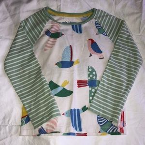 Mini Boden Hotchpotch Printed Lg Sleeve Shirt 3-4Y